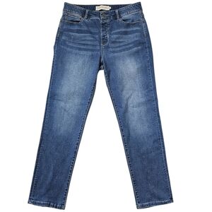 Soft Surroundings Supremely Soft Pull On Straight Leg Relaxed Fit Jeans